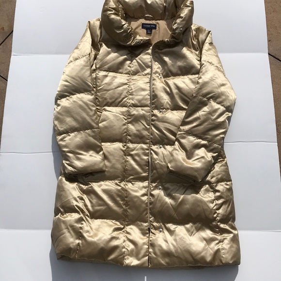 Lands' End Jackets & Blazers - Lands End gold metallic down puffer Parka XS 2/4